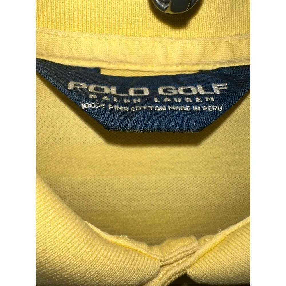 POLO GOLF RALPH LAUREN POLO SHIRT men’s size Large COTTON STRIPED Wachovia Champ